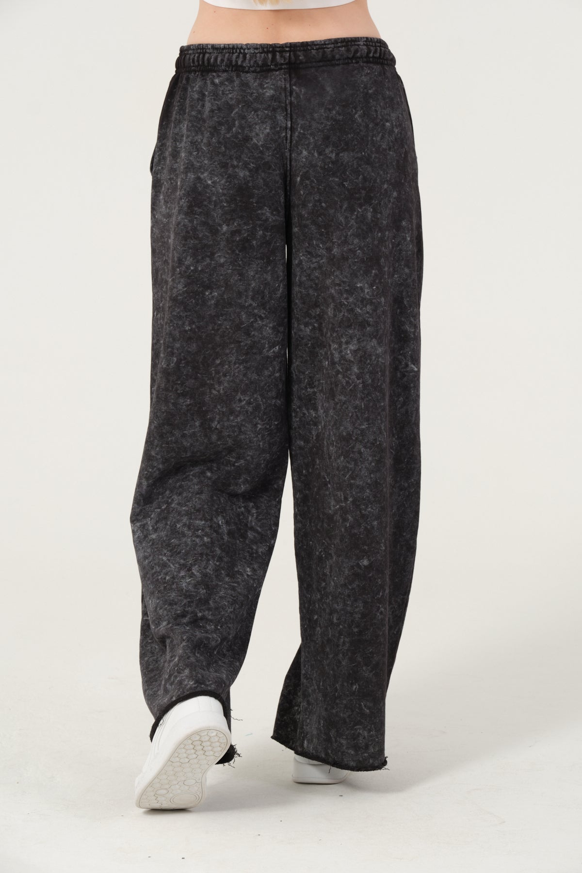 Straight Flare Leg  Women Stone Washed Cotton Trouser