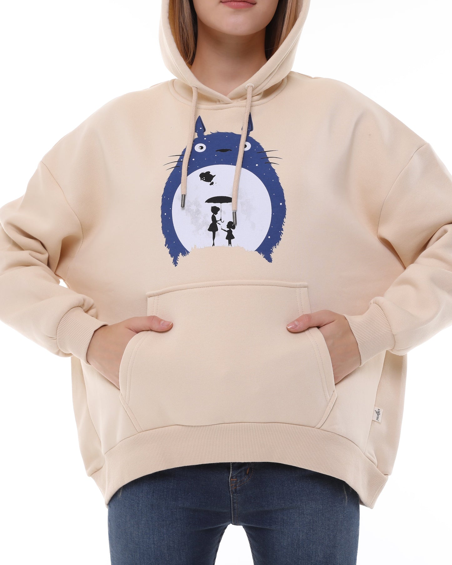 Toto  Print Fleece Cotton Women Long Sleeve  Hoodie