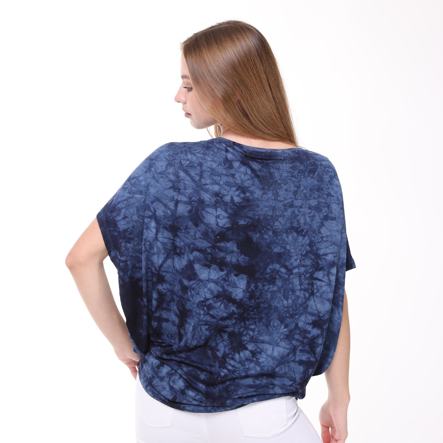 Shiny Sparkly Tree of Life Ballon Cut  Tie Die Top