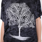 Shiny Sparkly Tree of Life Ballon Cut  Tie Die Top