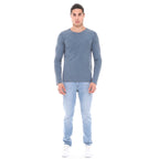 Stone Washed Cotton Men Long Sleeve Top