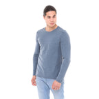 Stone Washed Cotton Men Long Sleeve Top