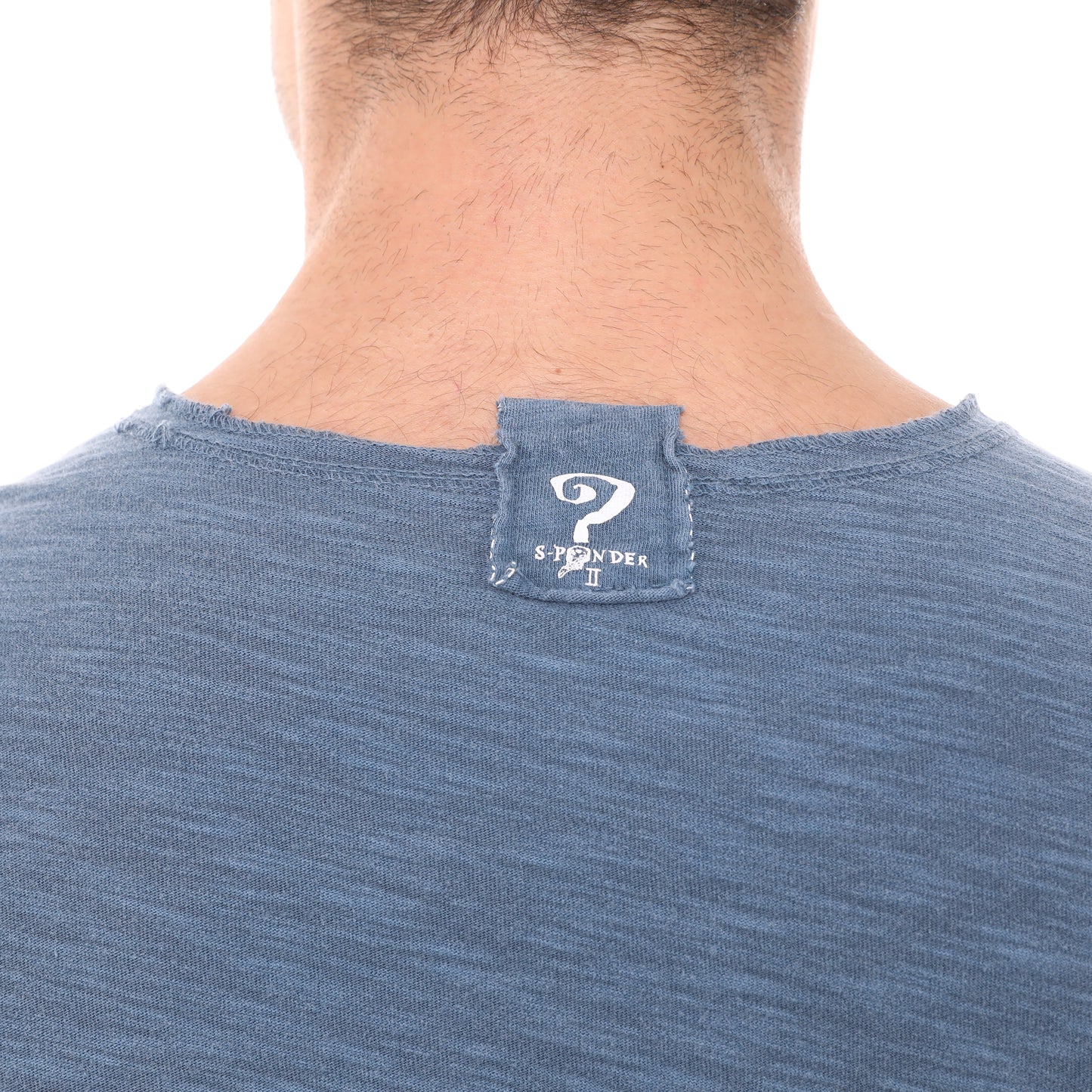 Stone Washed Cotton Men Long Sleeve Top