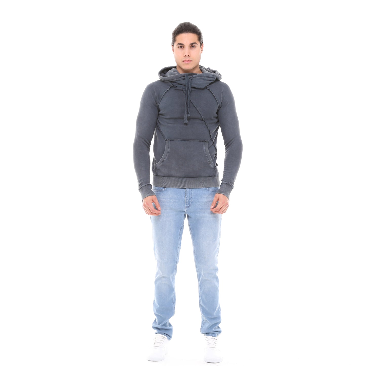 Stone Washed ANTRACİTE  Cotton Men's Hoodie