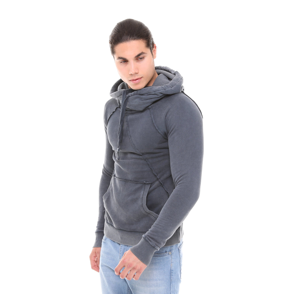 Stone Washed ANTRACİTE  Cotton Men's Hoodie