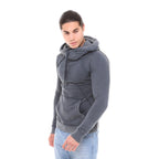 Stone Washed ANTRACİTE  Cotton Men's Hoodie