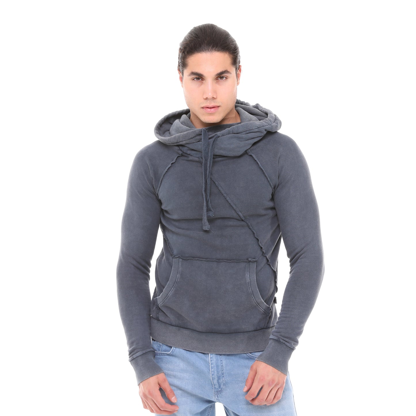 Stone Washed ANTRACİTE  Cotton Men's Hoodie