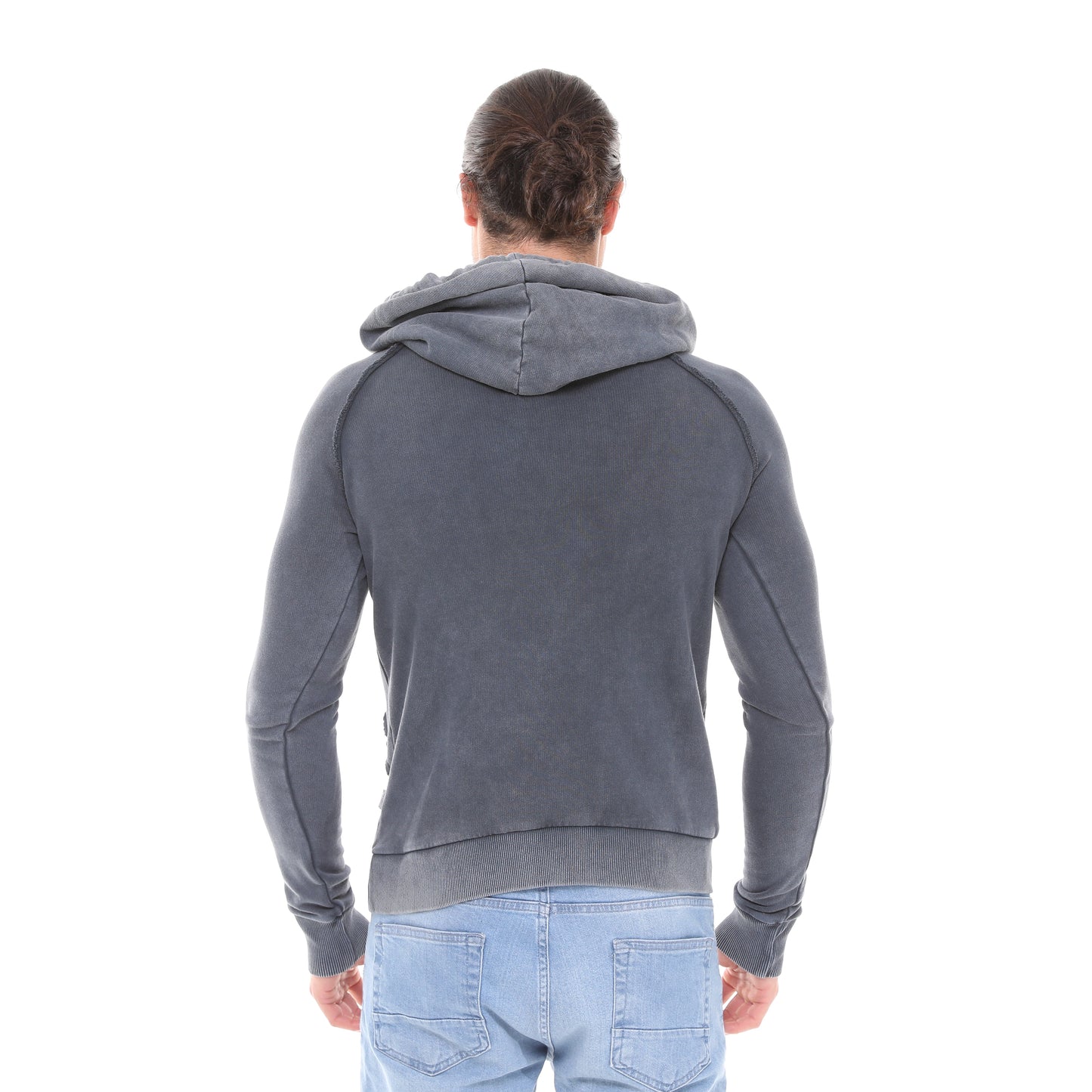 Stone Washed ANTRACİTE  Cotton Men's Hoodie