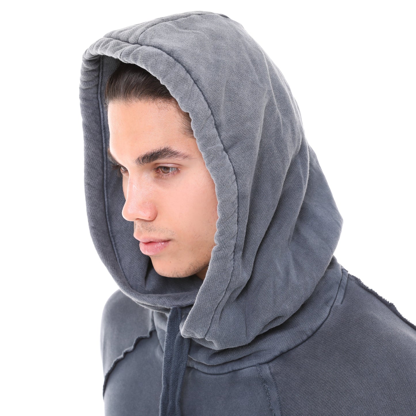 Stone Washed ANTRACİTE  Cotton Men's Hoodie