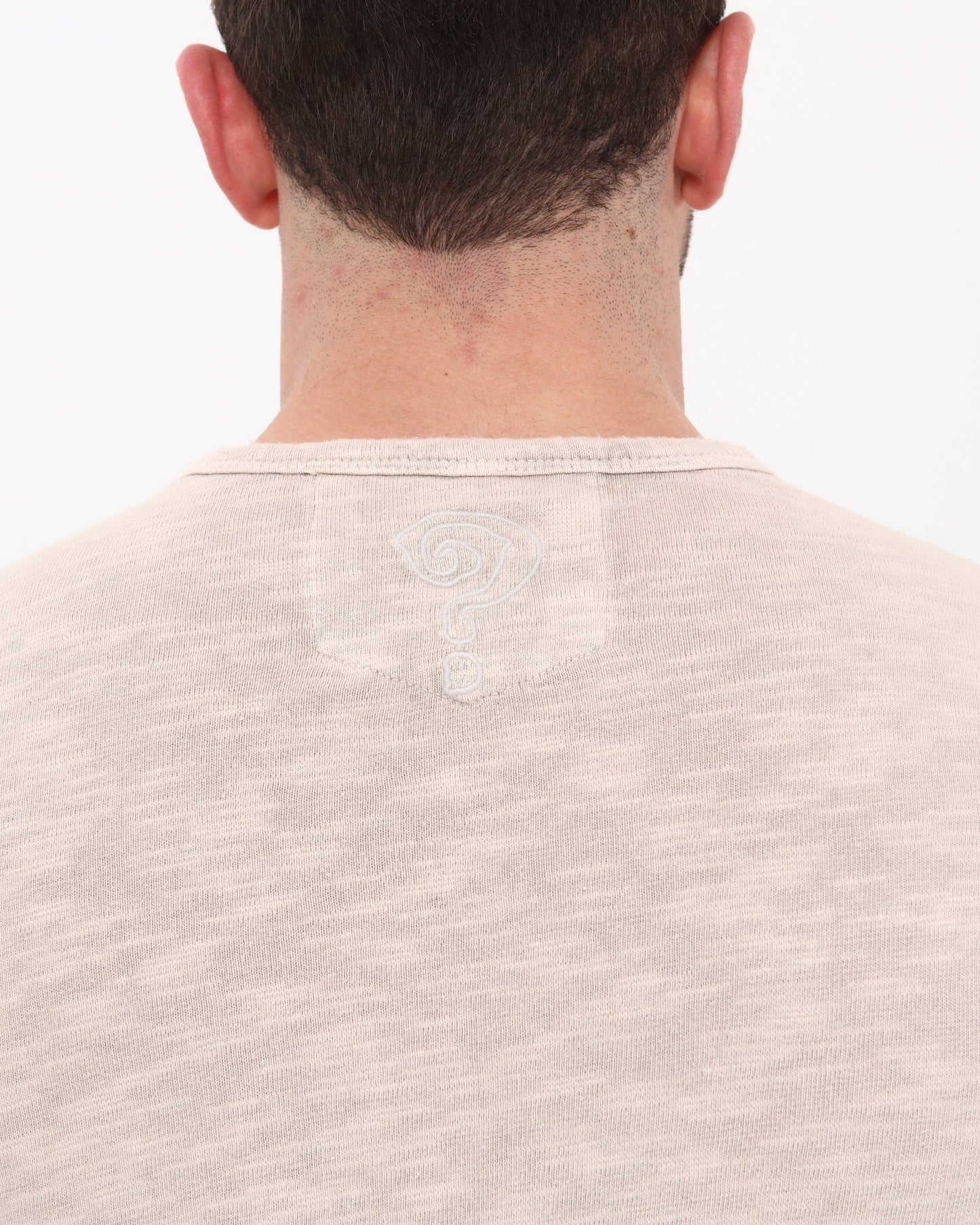 Plain Stone Washed Cotton Men's Long Sleeve T-shirt