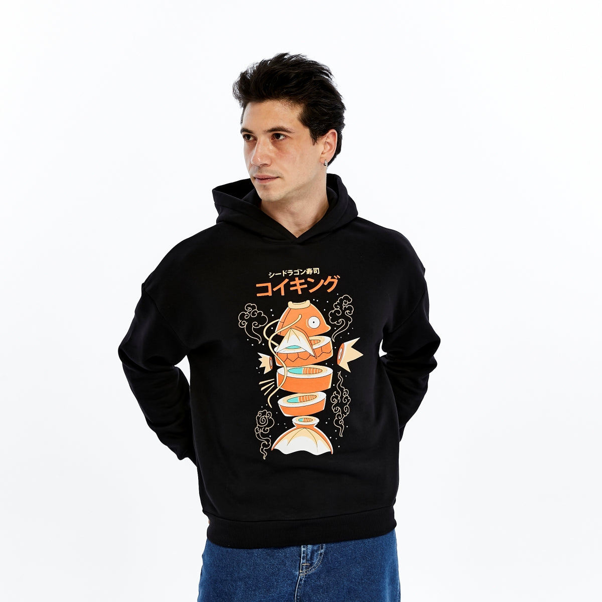 Fleece SUSHI  Printed Men's Cotton   Hoodie