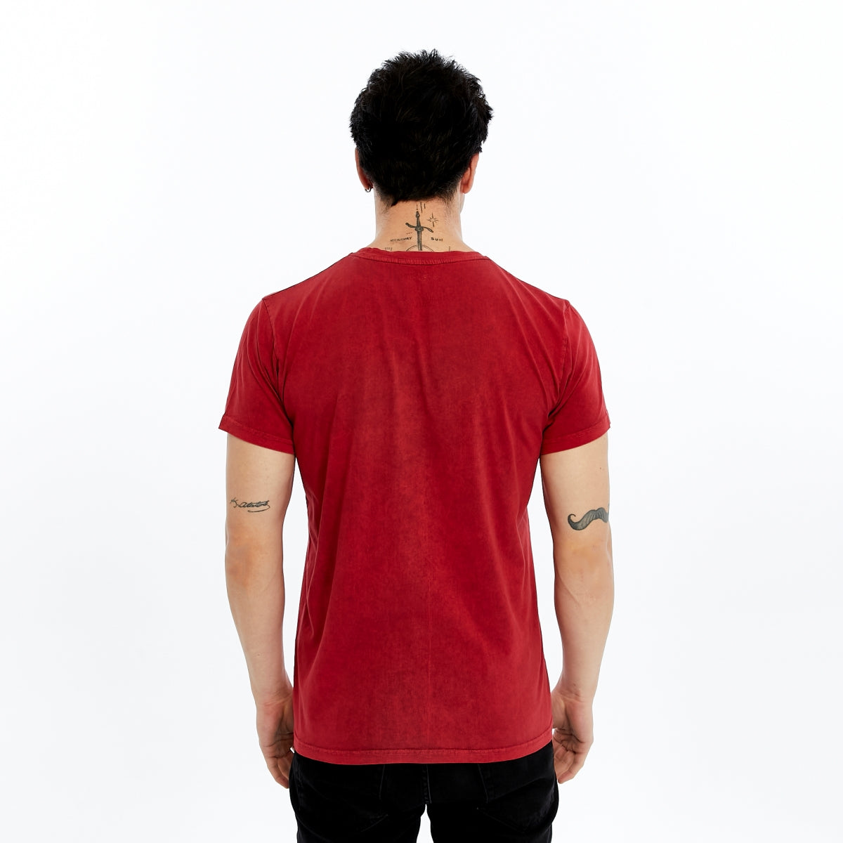 Stone Washed FUNGUY MUSHROOM  Printed Cotton  T-shirt