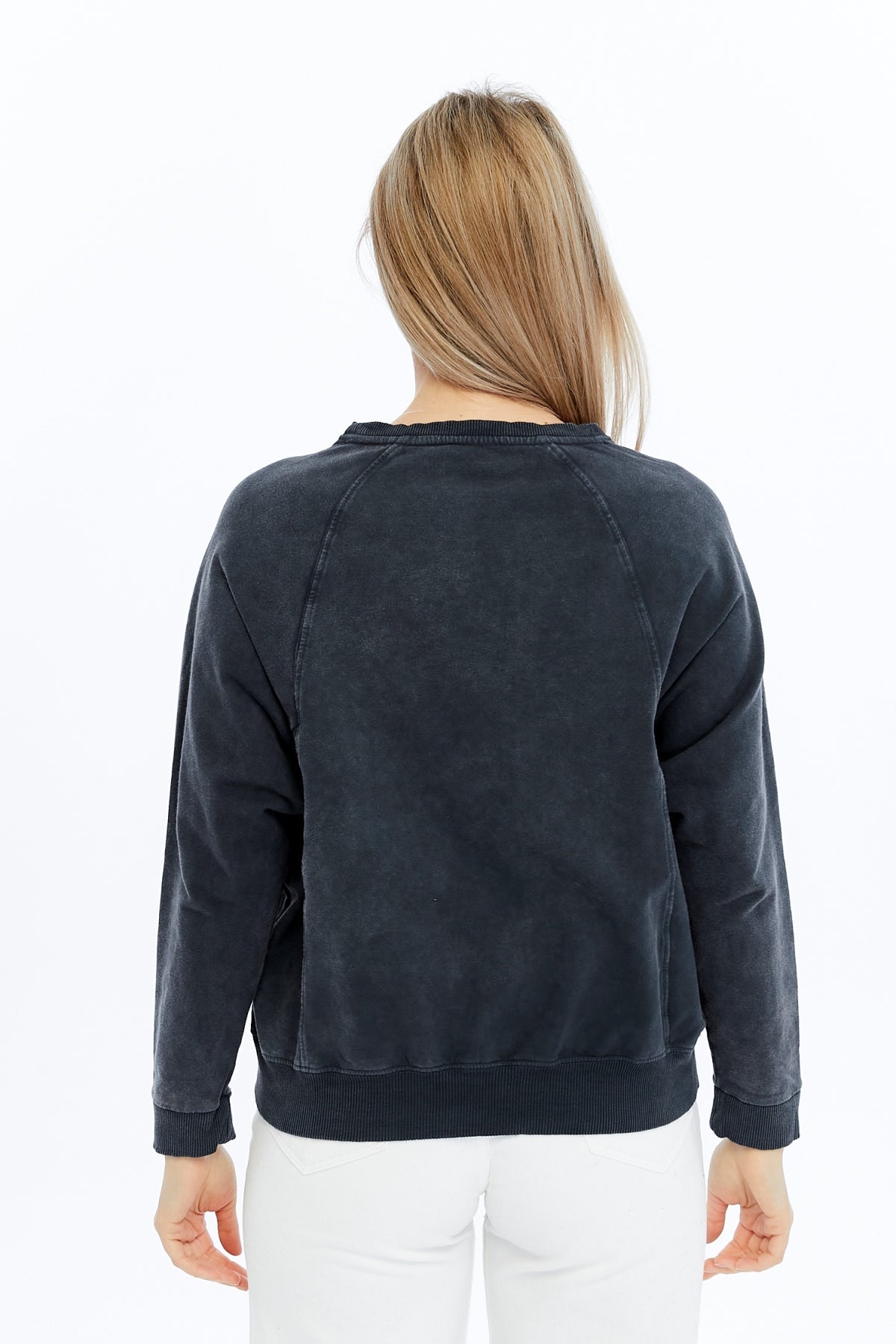 Ballon Cut Zip Front TOTO Print Women Sweatshirt