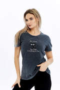 Acid Washed It's Fine I'M Fine Everything Is Fine Printed Cotton Women T-shirt