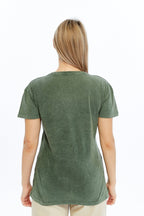Acid Washed Trust Me I'M Genius  Printed Cotton Women T-shirt