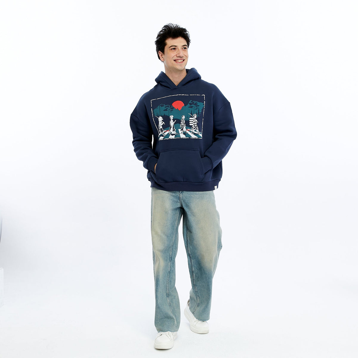 Slayer Abbey Road Print Men's  Cotton  Hoodie