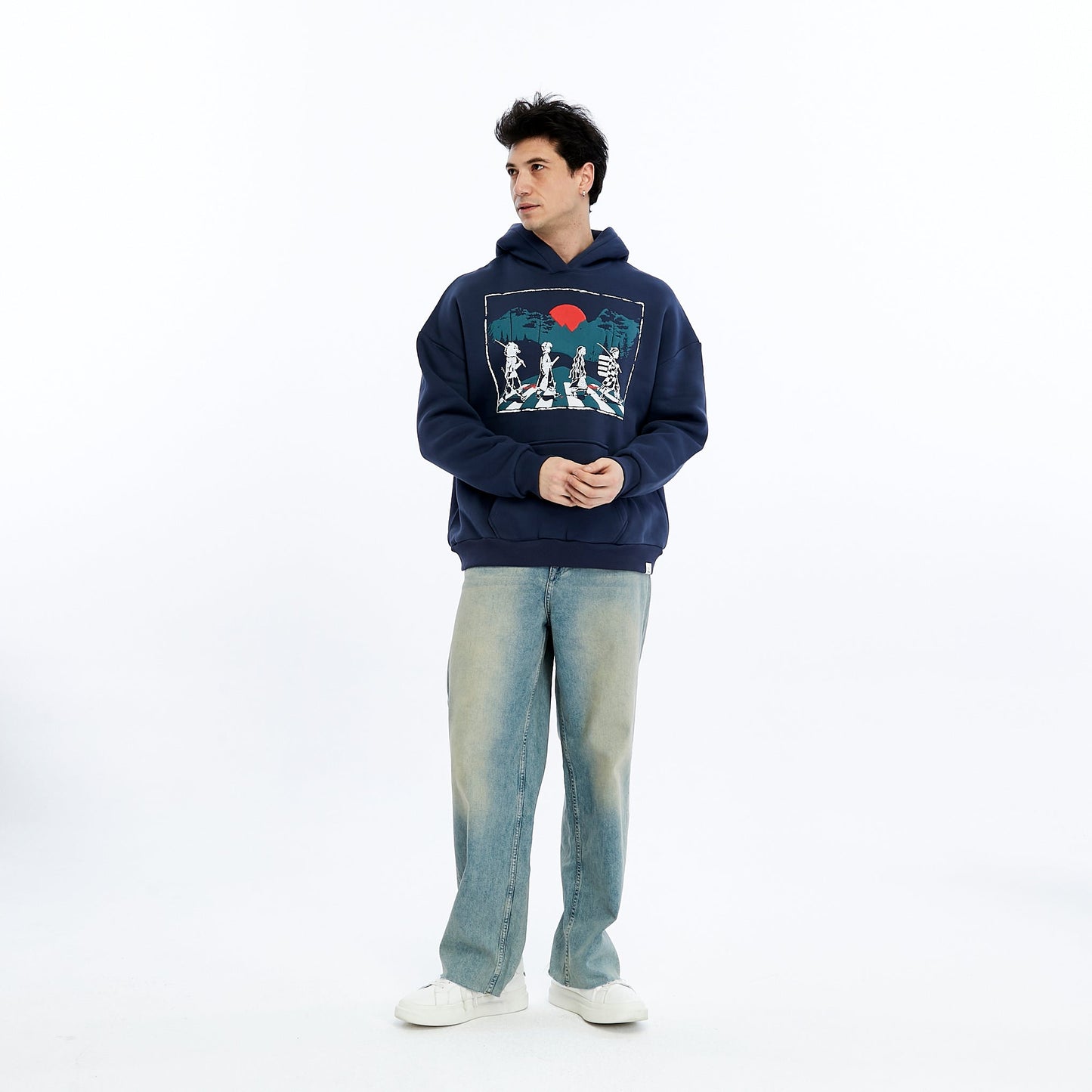 Slayer Abbey Road Print Men's  Cotton  Hoodie