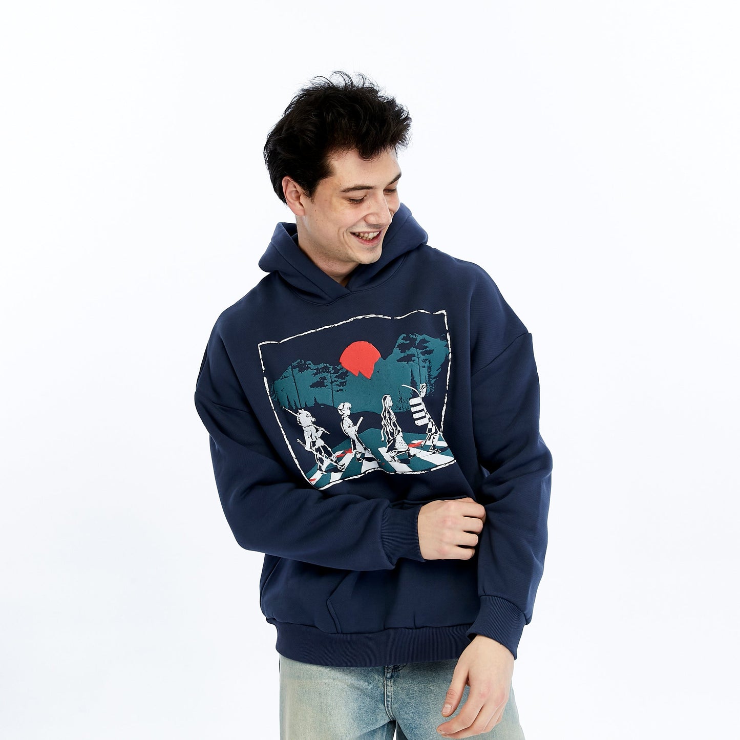 Slayer Abbey Road Print Men's  Cotton  Hoodie