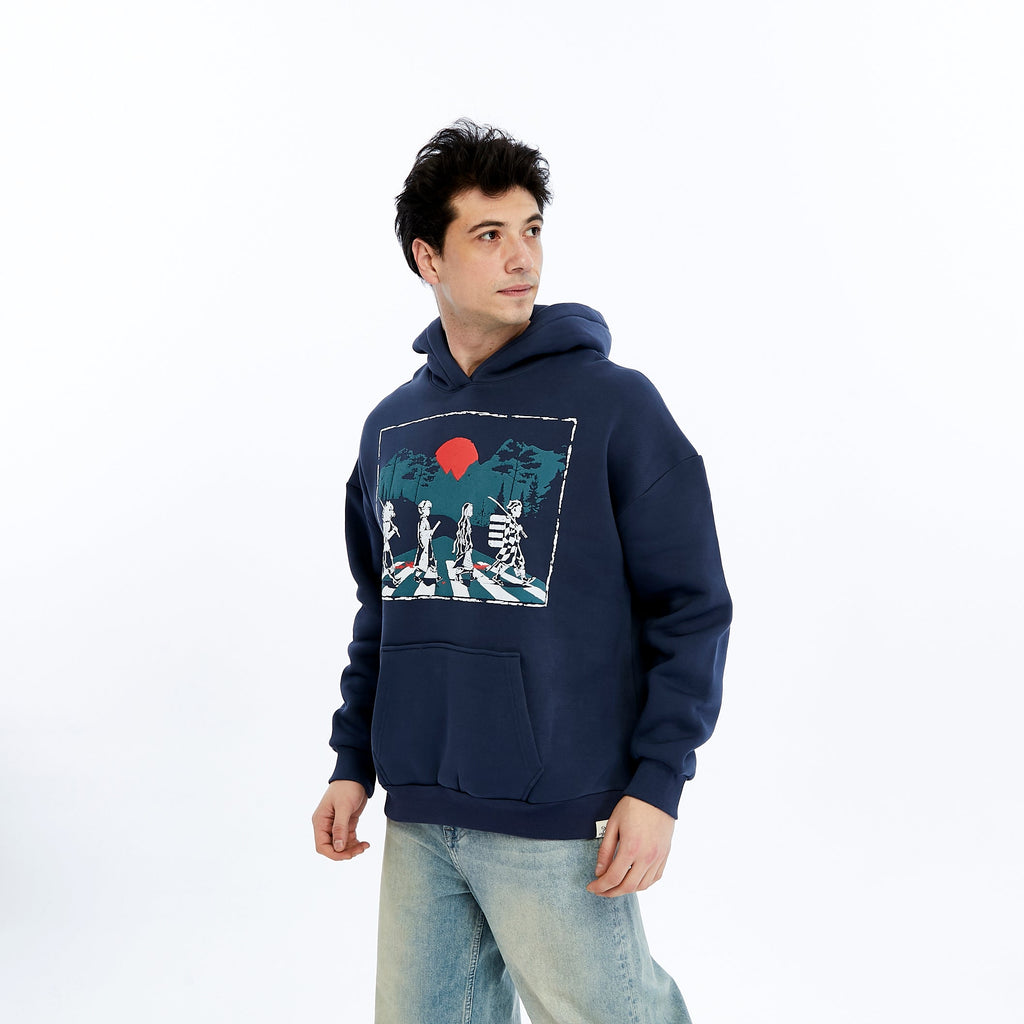 Slayer Abbey Road Print Men's  Cotton  Hoodie