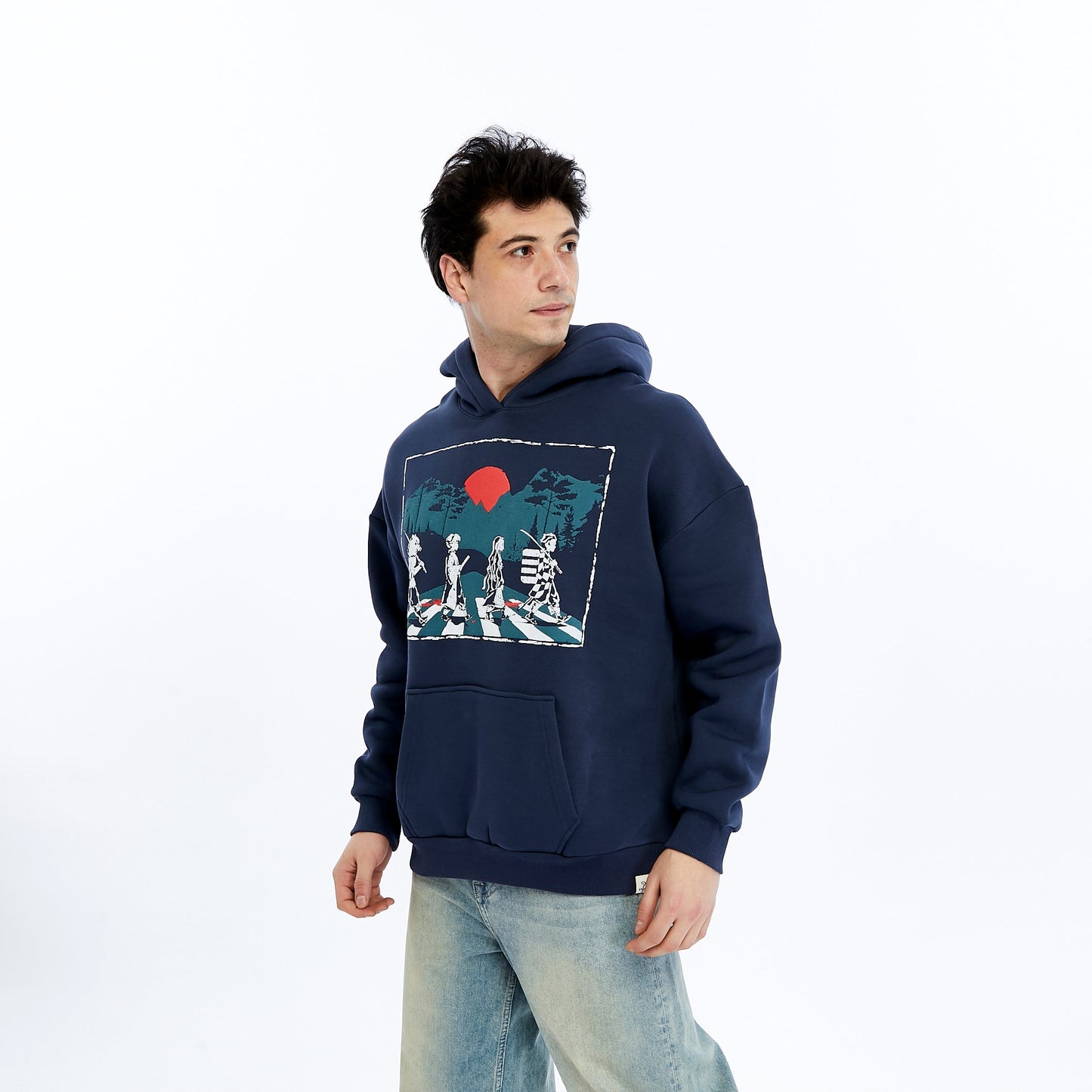 Slayer Abbey Road Print Men's  Cotton  Hoodie