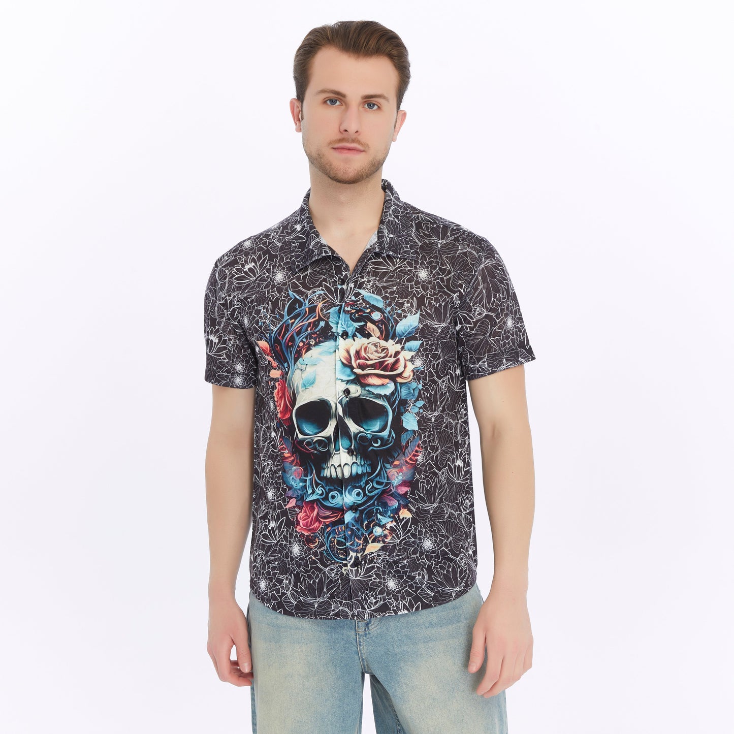 ARTFULL SKULL Patterned Print Men's Regular Shirt