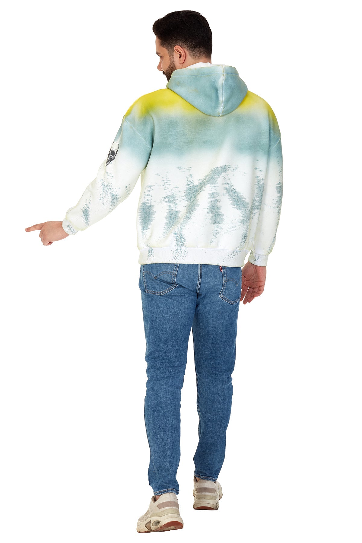 Fleece  SPLASH COLORED CAMDEN PRINTED  Men's Cotton Hoodie