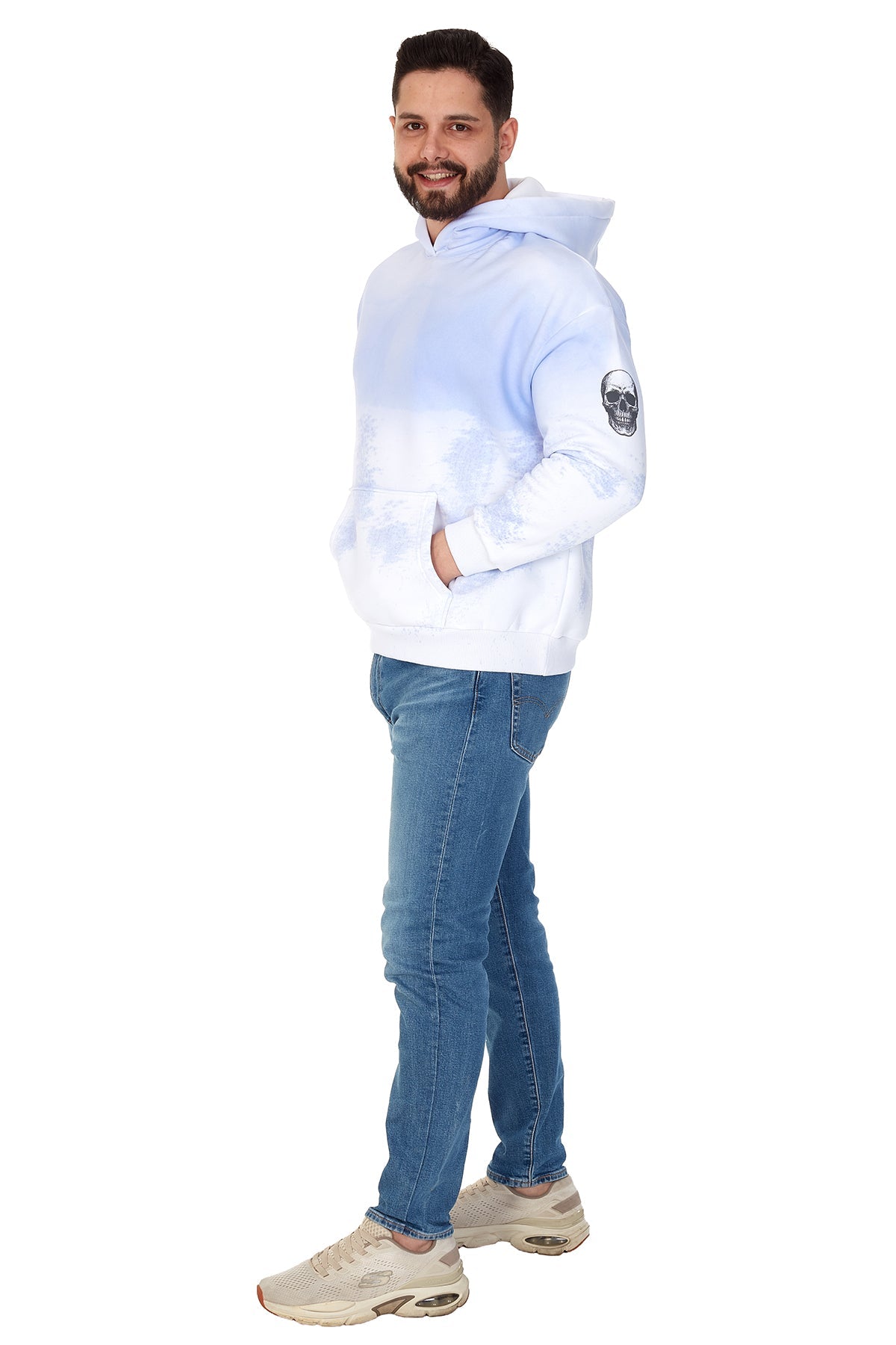 Fleece  SPLASH COLORED    Men's Cotton Hoodie