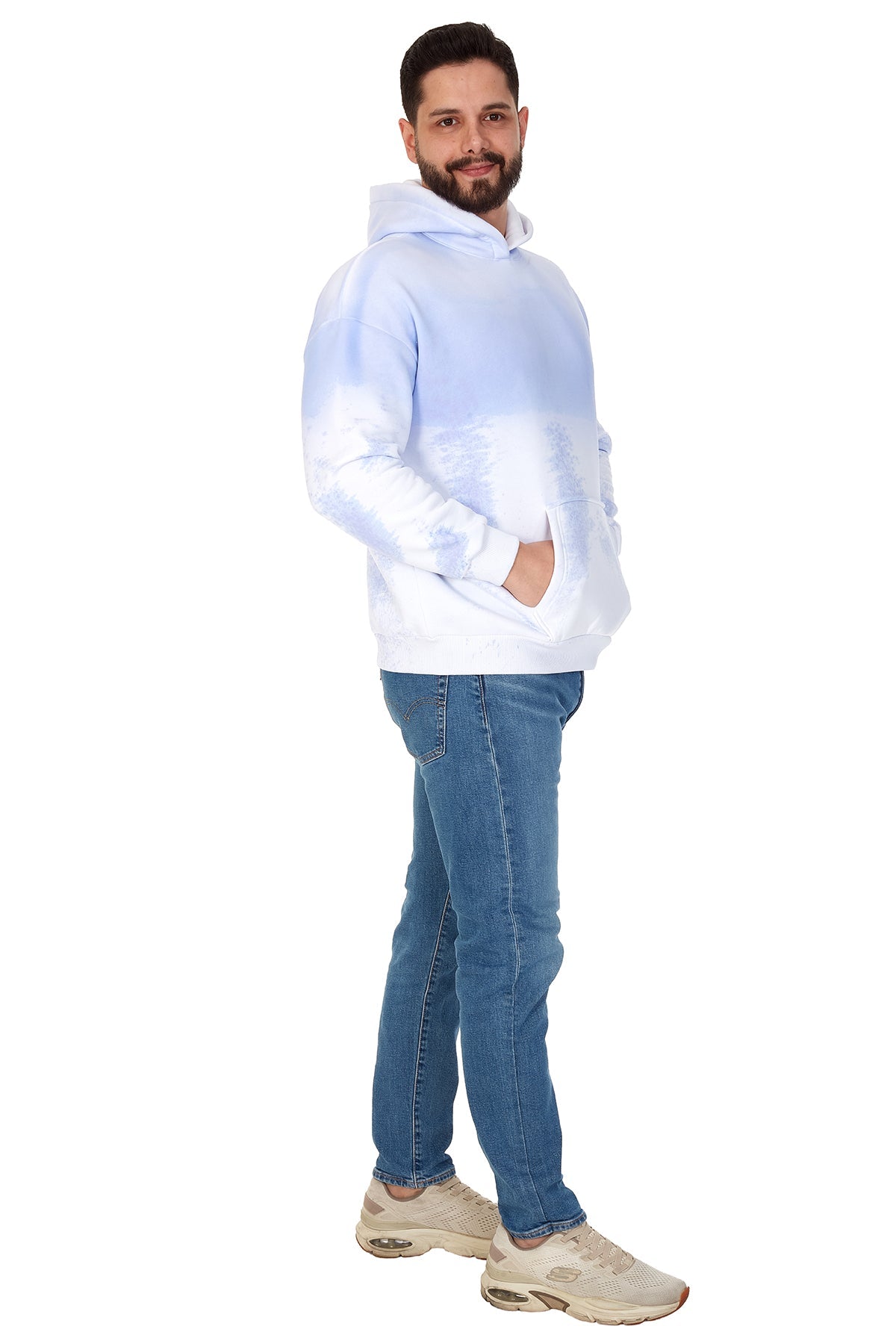 Fleece  SPLASH COLORED    Men's Cotton Hoodie