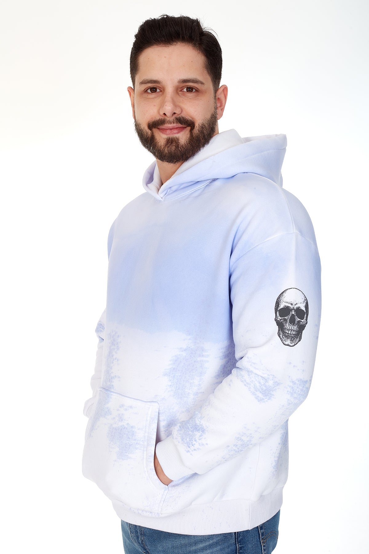 Fleece  SPLASH COLORED    Men's Cotton Hoodie