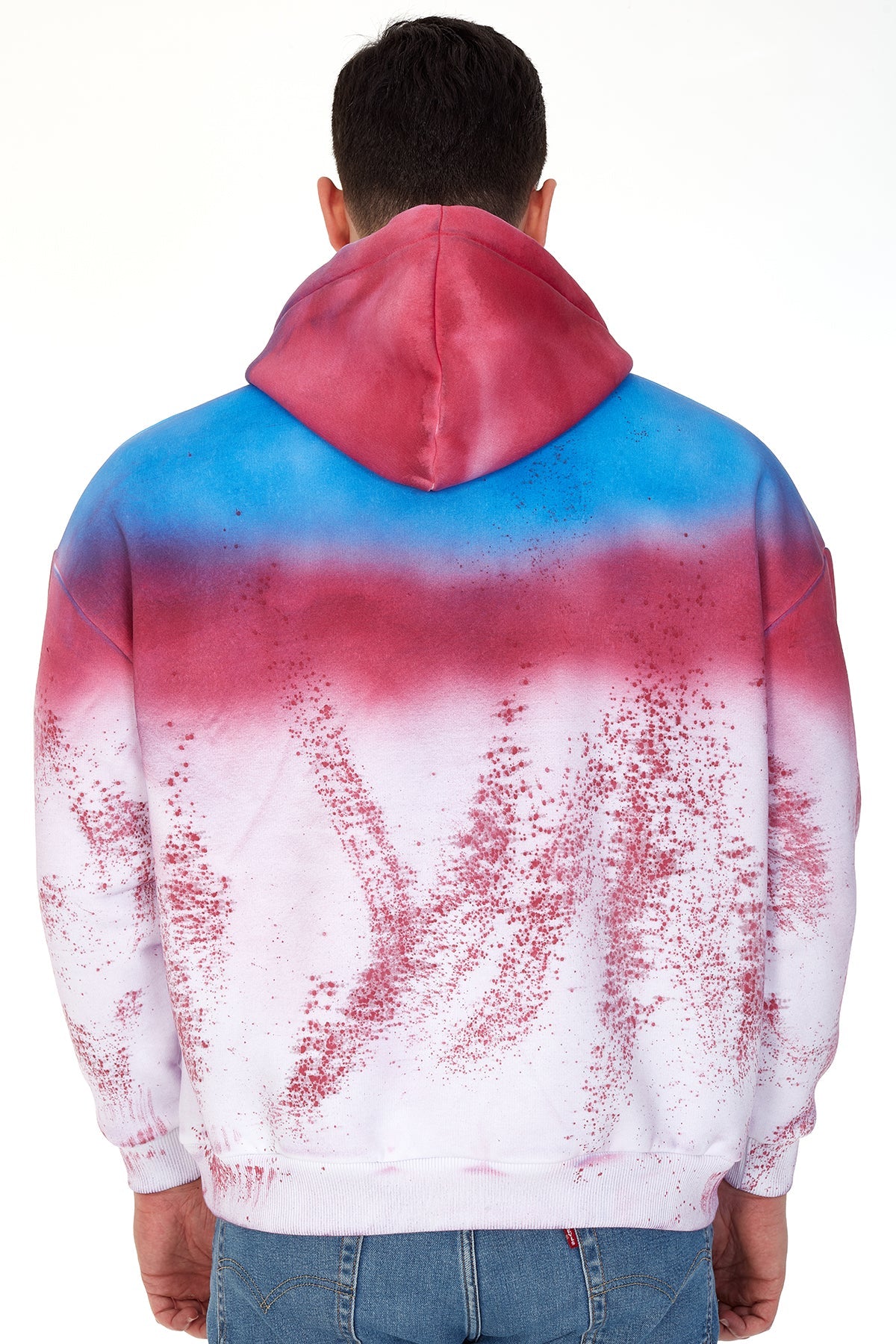 Fleece  SPLASH COLORED LONDON  Men's Cotton Hoodie