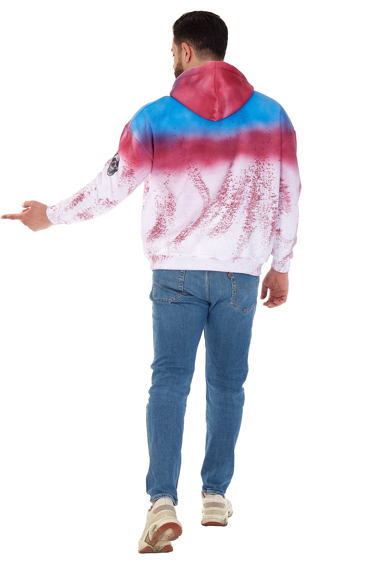 Fleece  SPLASH COLORED LONDON  Men's Cotton Hoodie