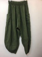 Adjustable Waist Tapered cut Women Cotton Trousers