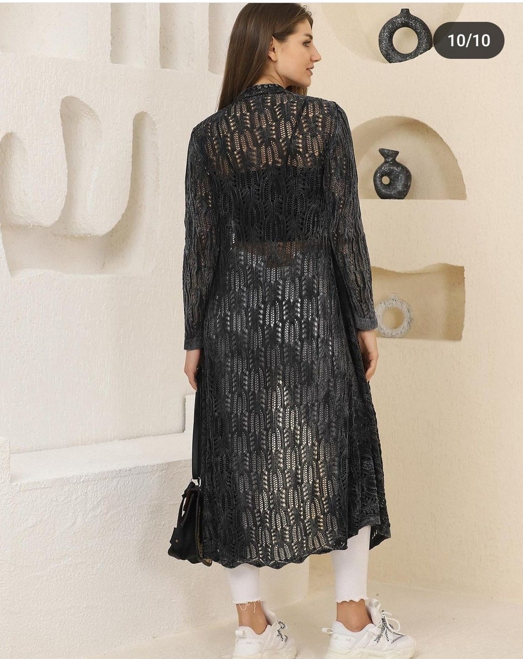 New Waterfall  Detail Long  Women Cardigan