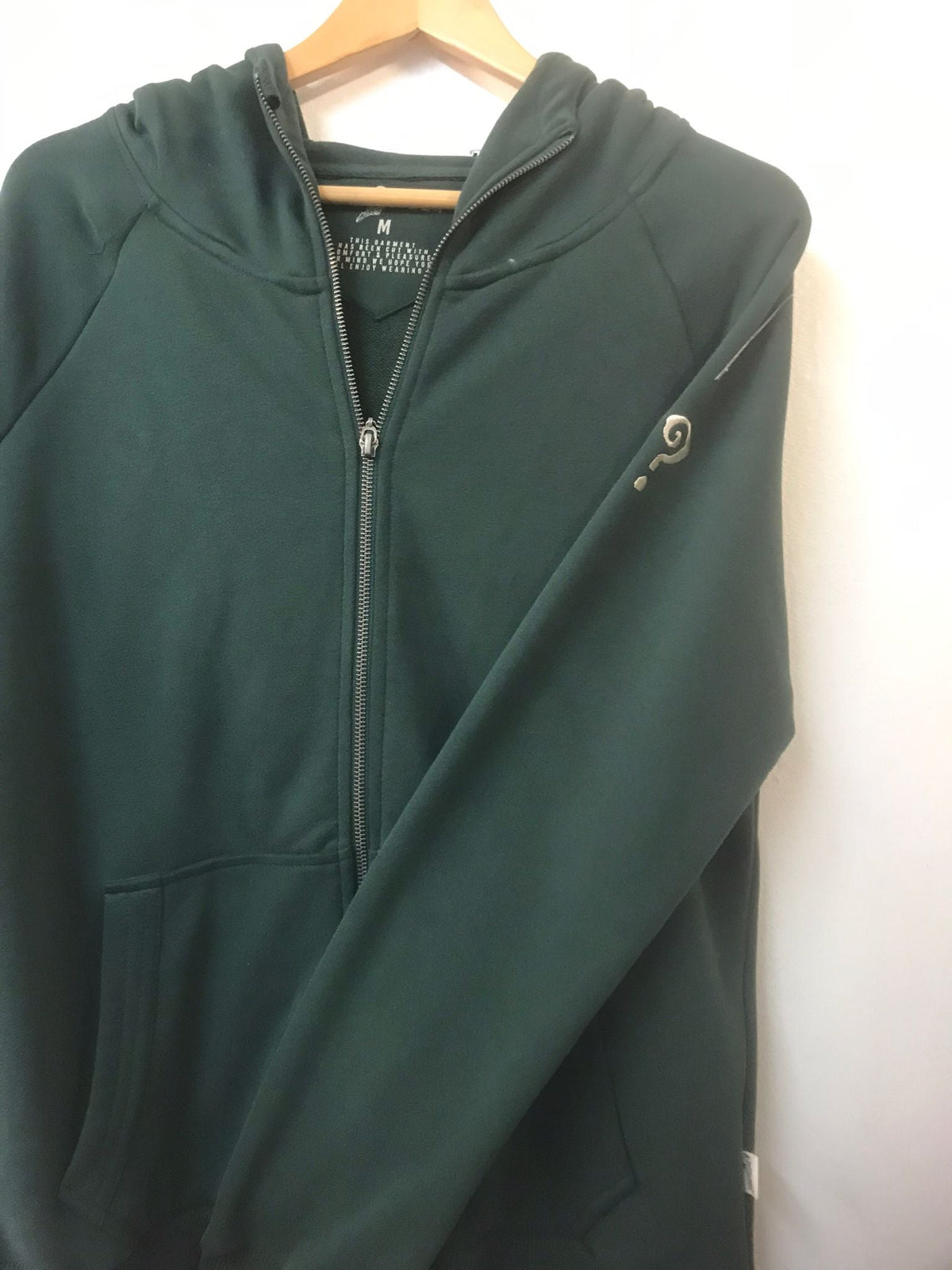 Plain ZIPPED Cotton   Men's Hooded  Greeen Jacket