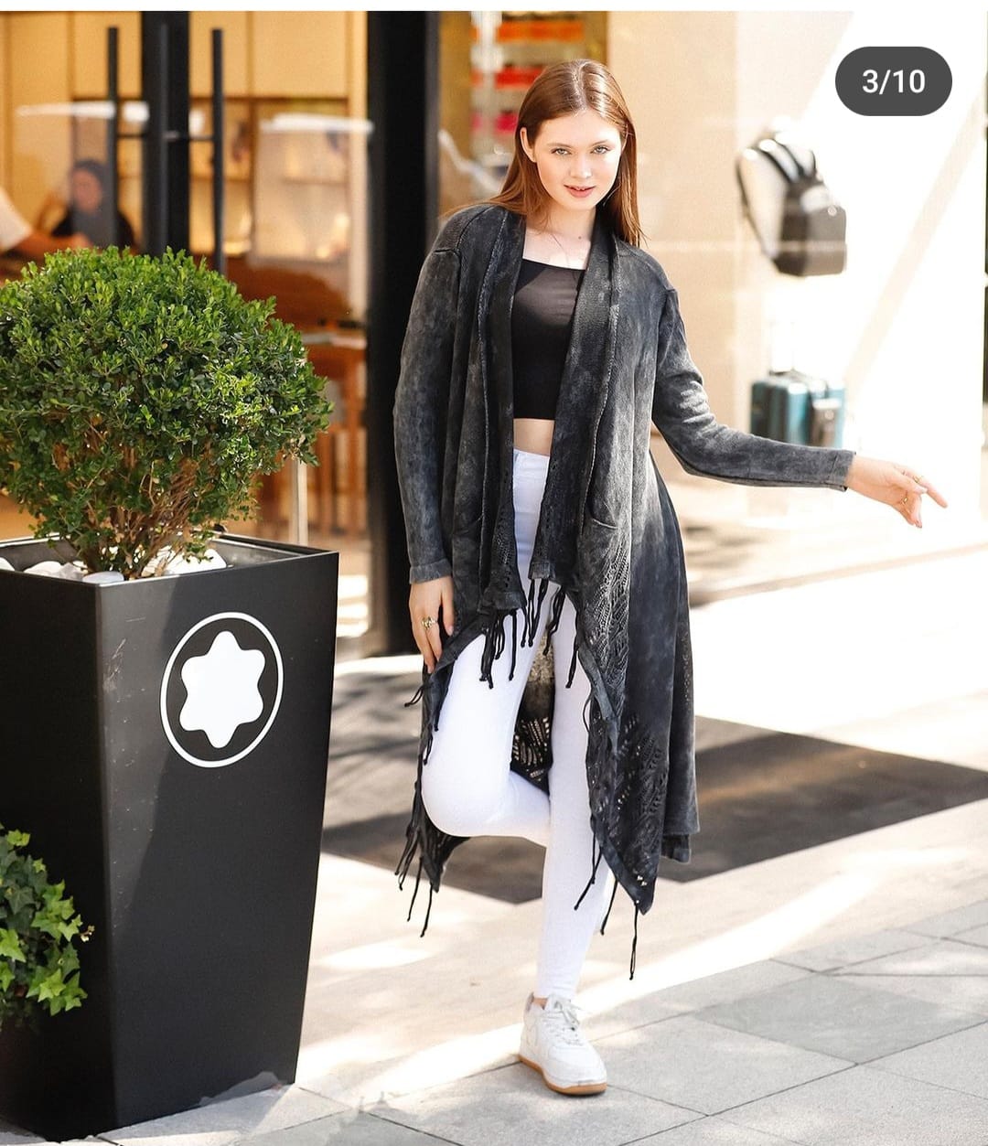 Waterfall Fringe Long Cardigan