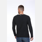 Black Long Sleeve Cotton T-shirt - S-Ponder Shop