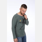 Green The Flower Bomb Thrower by Banksy Printed Cotton Sweatshirt - S-Ponder Shop