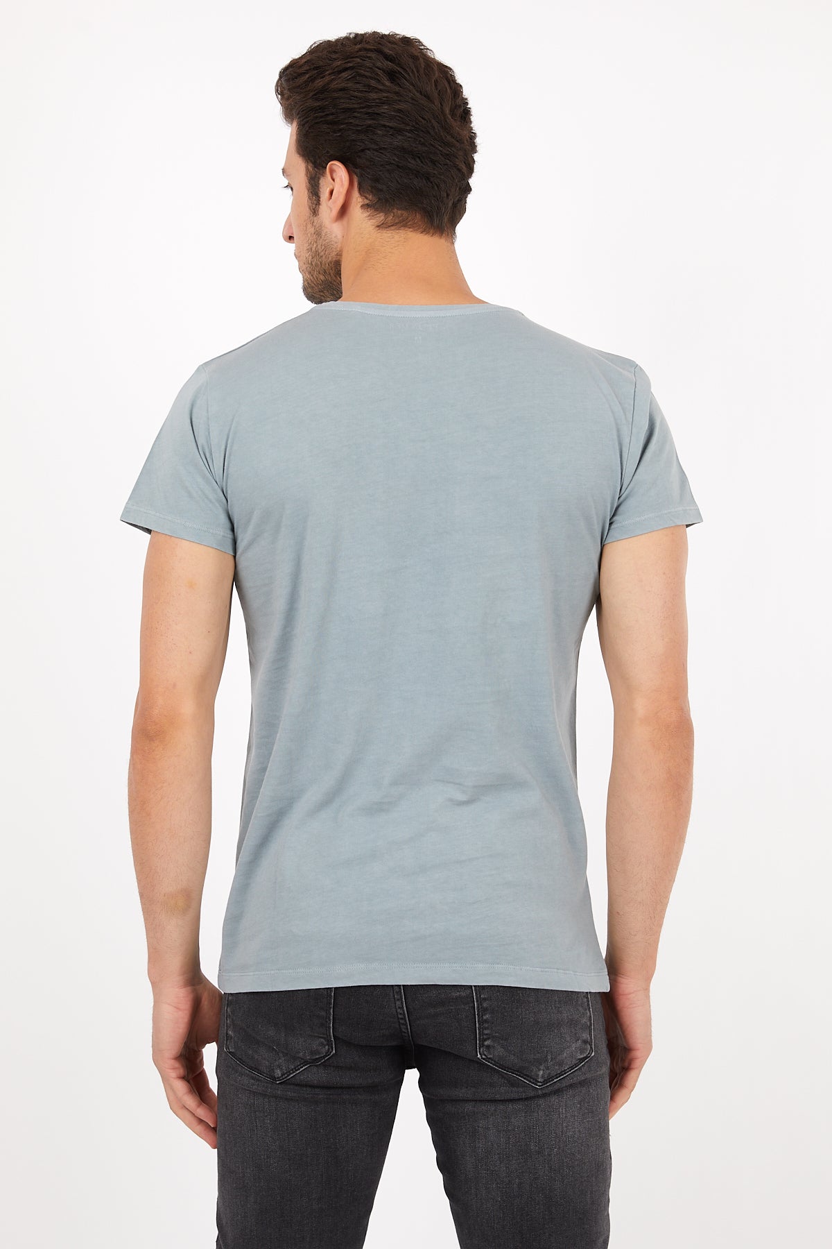 Flash-Bear Design Print Men's Cotton T-Shirt