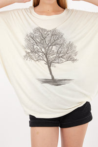 Shinny Tree Of Life Women Cotton Tops