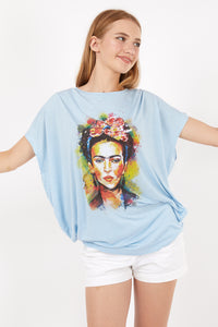 Frida Kahlo Graphic Women Cotton Tops