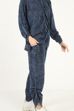Load image into Gallery viewer, WASHED RUCHED HOODED COTTON LOUNGE-WEAR
