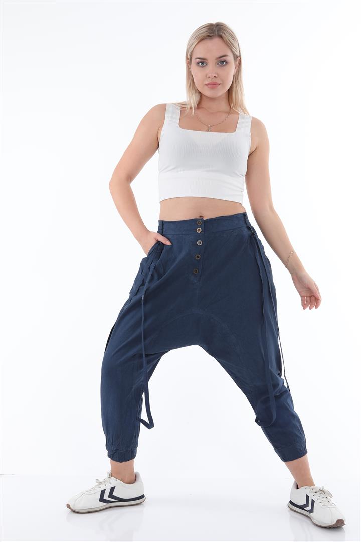 Women Hippie Cotton Pants With Strap