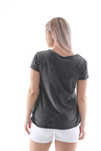 Load image into Gallery viewer, Google Cat Print Women Washed Cotton T-shirt
