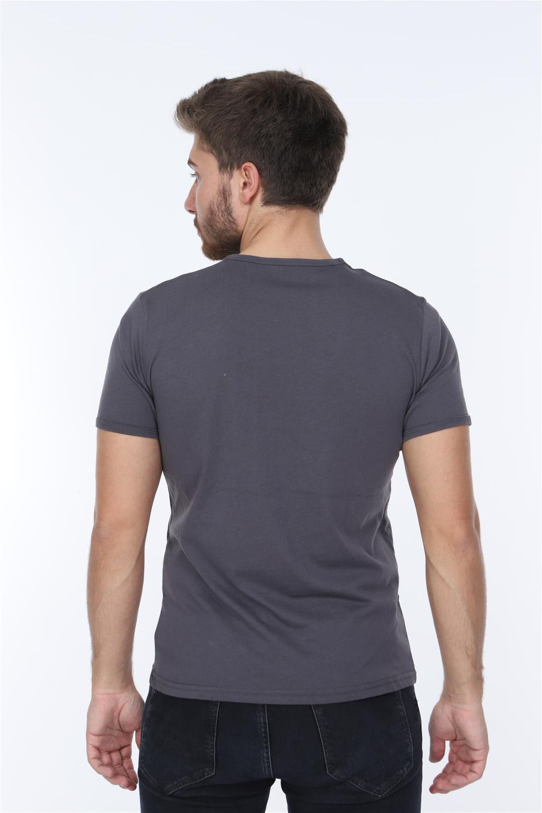 Grey Sherlock Holmes Printed Cotton T-shirt
