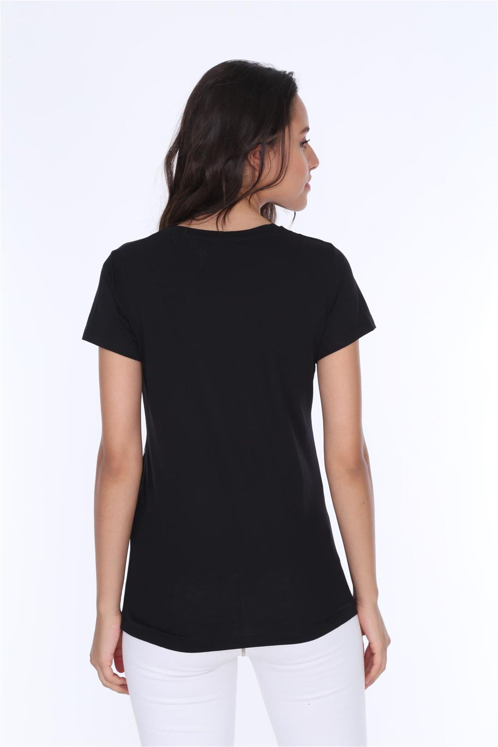 Black Chewbacca Gum Printed Cotton Women T-shirt