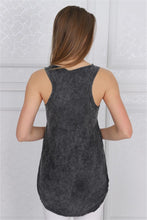 Load image into Gallery viewer, Anthracite Stone Washed Skull Queen Printed Cotton Women Vest

