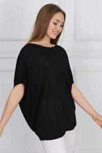 Load image into Gallery viewer, Black Angel Wings Cotton Women Balloon T-Shirt
