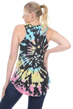 Load image into Gallery viewer, Black Round Tie Dye Cotton Women Vest
