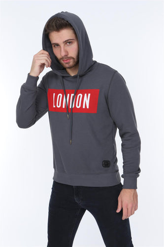 Grey London Printed Cotton Hoodie Timya Wholesale S-Ponder