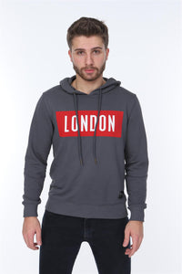 Grey London Printed Cotton Hoodie